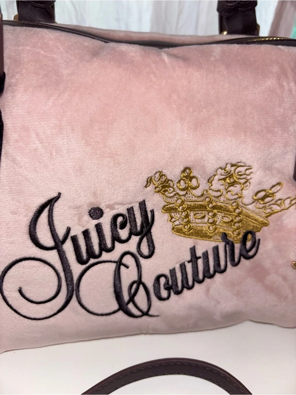 New Juicy Couture Pink Velour Satchel Y2K bag